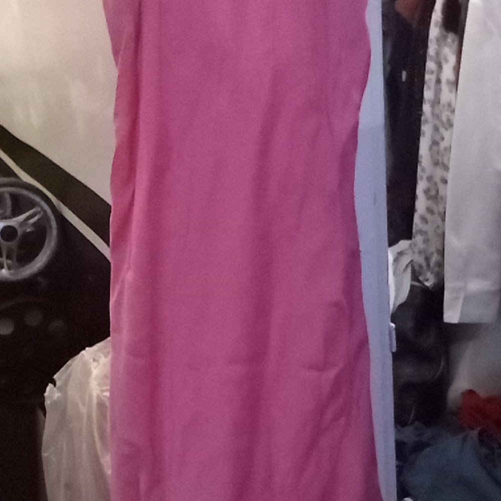 GUC: 90's VINTAGE NEIMAN MARCUS; CORAL PINK 100% SILK MAXI NEGLIGEE DRESS! - Picture 11 of 12